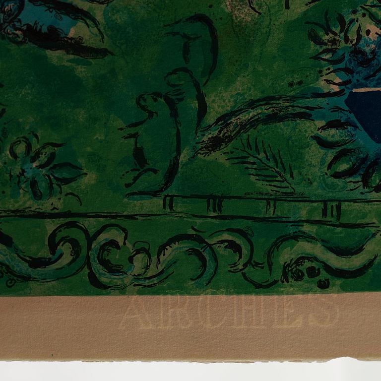 MARC CHAGALL, efter, färglitografi, signerad och numrerad 88/150.