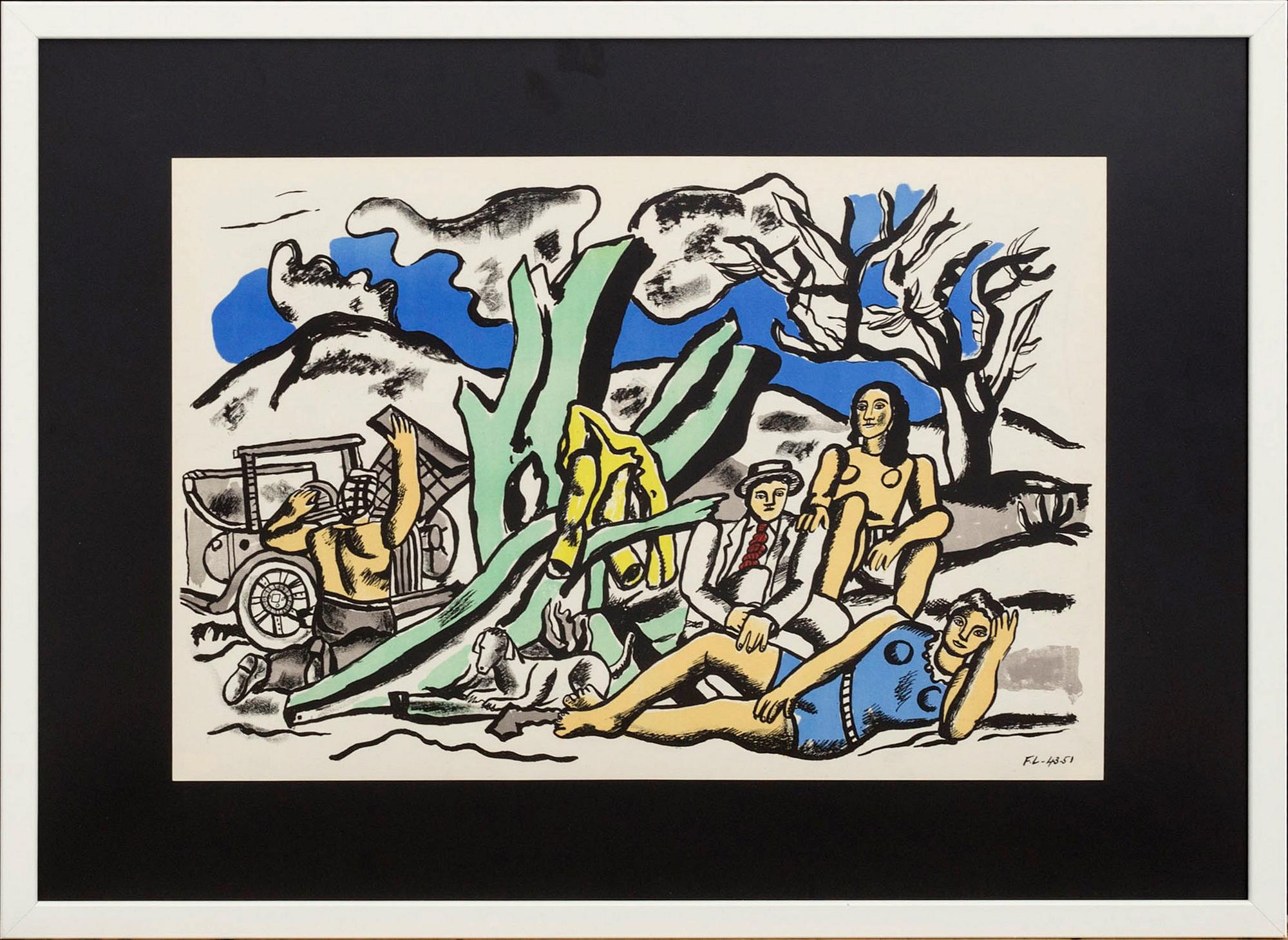 FERNAND LÉGER, efter, färglitografi, signerad i trycket, ur Verve 1952, tryckt av Mourlot.