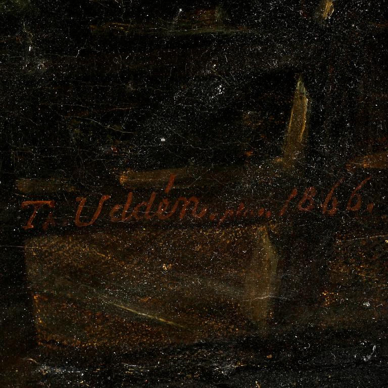 HARALD THEODOR UDDÉN, olja på duk, signerad och daterad 1866.