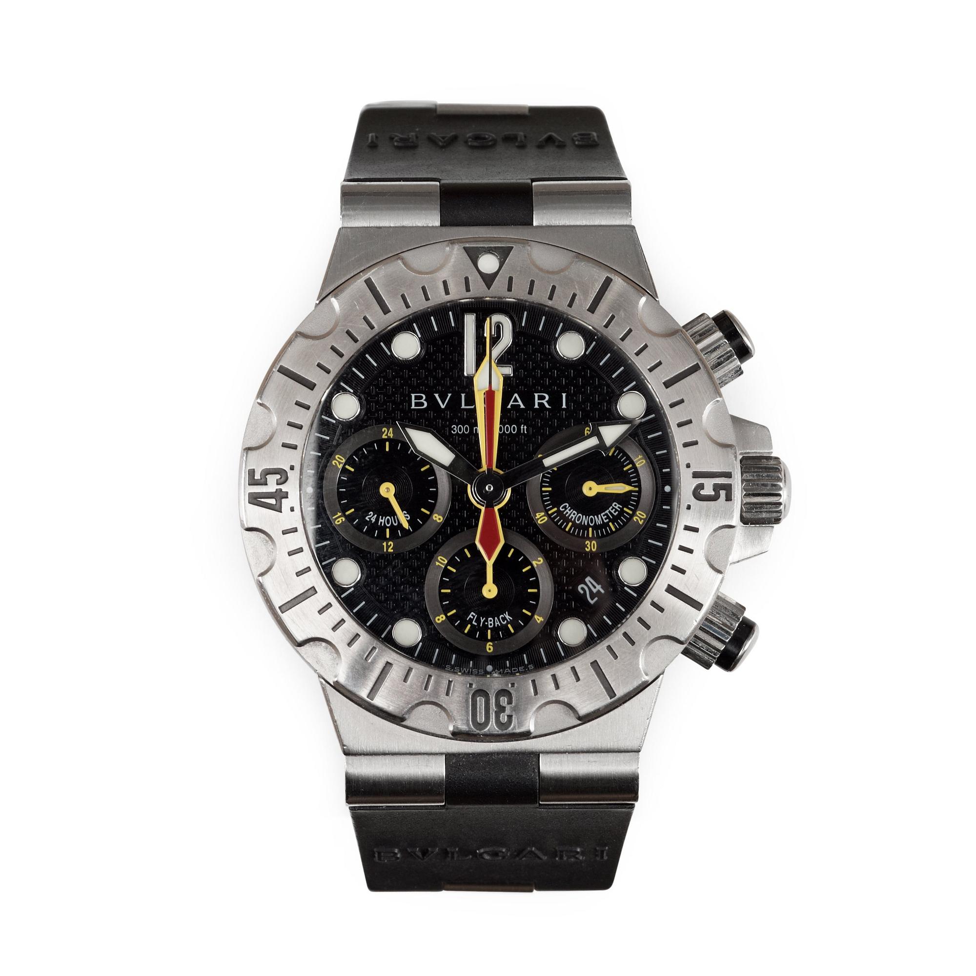 Bulgari - Diagono, Professional Diving. Automatsik. Steel / rubber. 40mm.