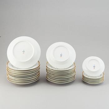 A Berlin part dinner service, KPM, 19th Century.