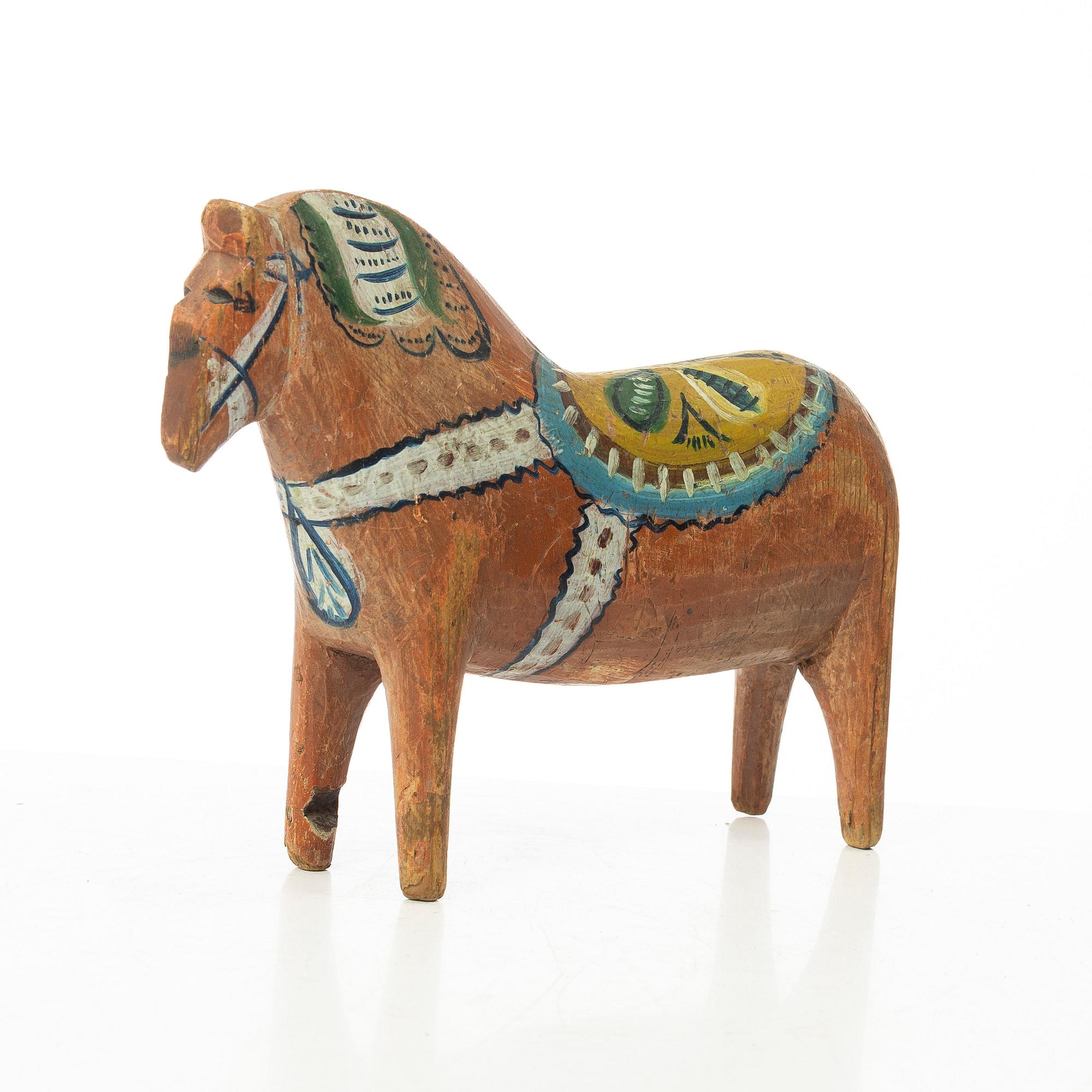 Dala horse. Folk art. First half of the 20th century.