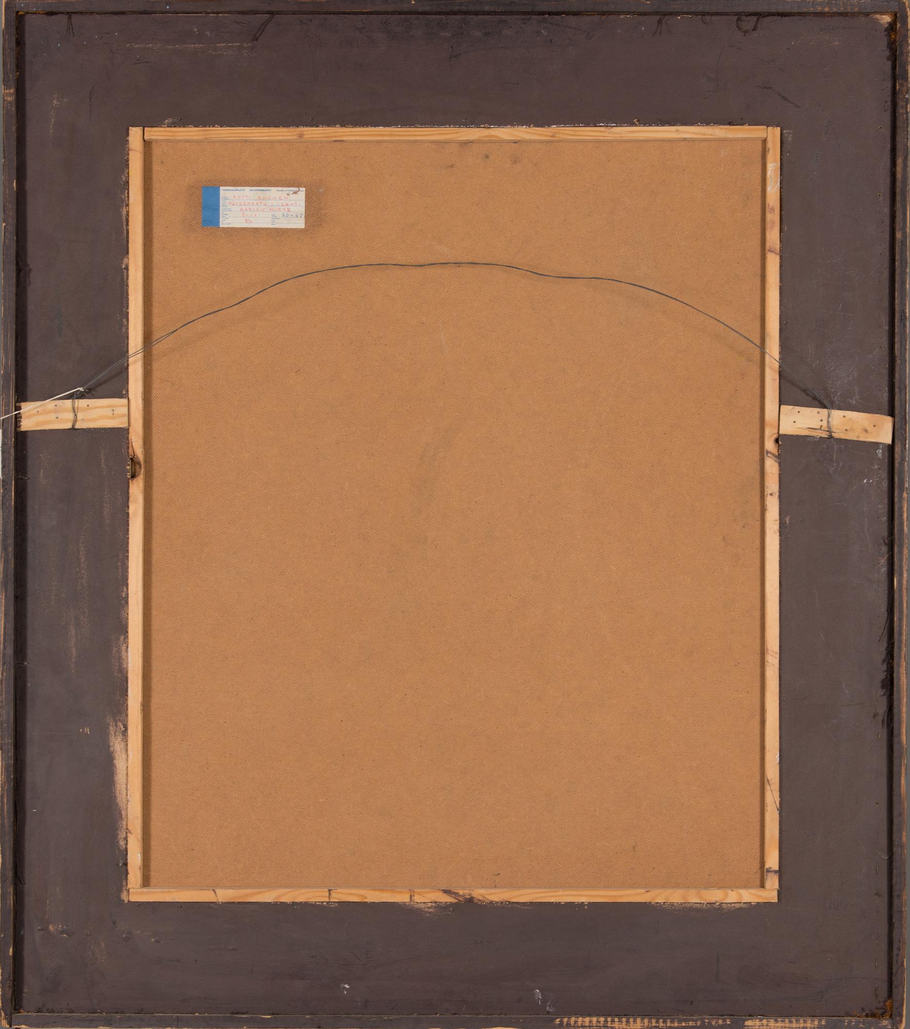 Kosti Ahonen, olja på pannå, signerad och daterad 1980.