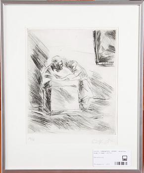 LUNDQUIST, EVERT, etsning, sign o numr. 12/52.