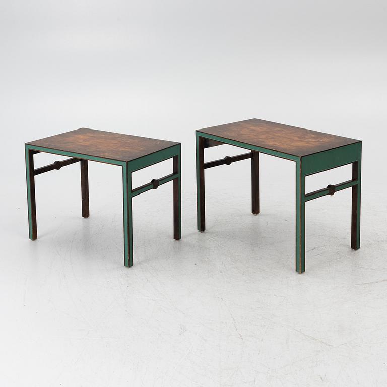 A drinks cabinet with two nesting tables, Sweden, 1930s/40s.