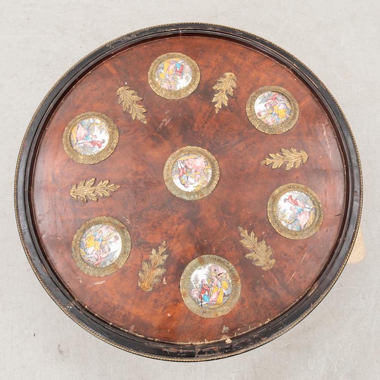 A walnut Empire style coffee table 20th century.