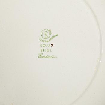 Stig Lindberg, Eight 'Löja' plates, Gustavsberg.