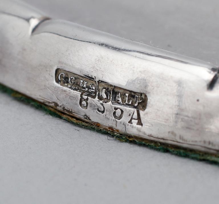 KANDELABRAR, 1 par, swedish grace, nysilver, CG Hallberg, 1920-tal.