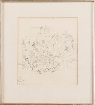 TUULIKKI PIETILÄ, teckningar, 4 st, signerade och daterade 15.5. 1950.