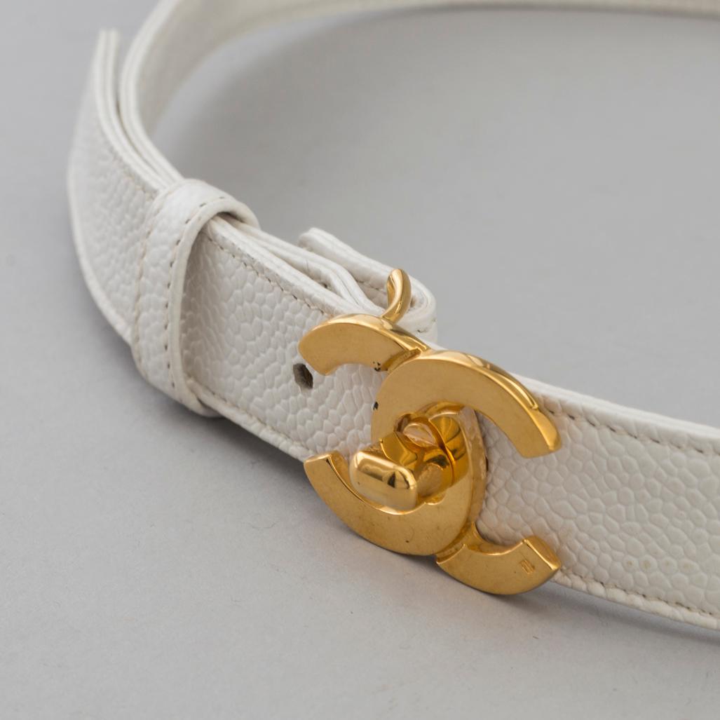 Chanel white belt shop