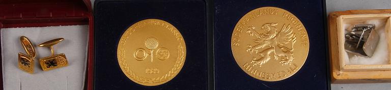 PARTI MEDALJER OCH PLAKETTER, mest brons, några få silver, 1900-talets andra hälft.