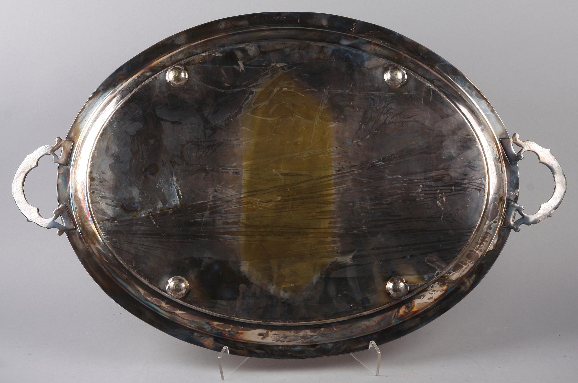 BRICKA, nysilver, 1900-tal.