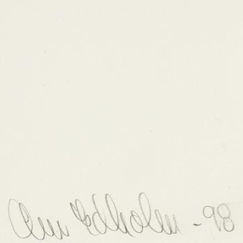 Ann Edholm, etching, 1998, signed EA.