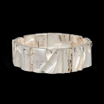 ARMBAND samt RING, silver. Björn Weckström Lapponia. Vikt 74,8 g.