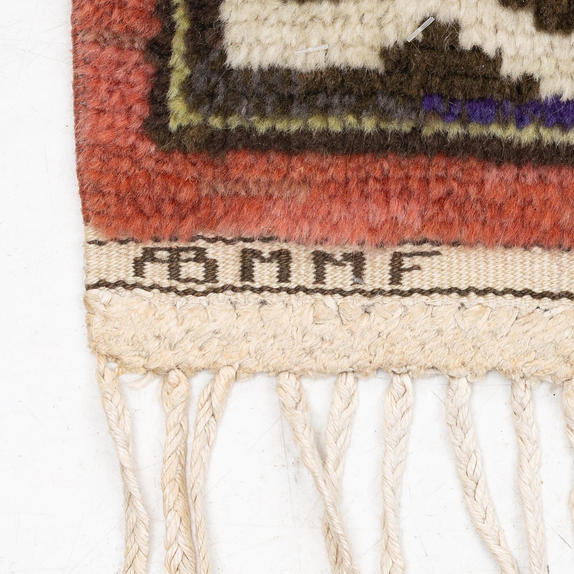 Märta Måås-Fjetterström, a carpet, "Svarta trädgårdsmattan", knotted pile, ca 356 x 219-220,5 cm, signed AB MMF.
