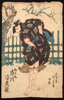 A Japanese colour woodblock print, Utagawa Kunisada, 19th Century.