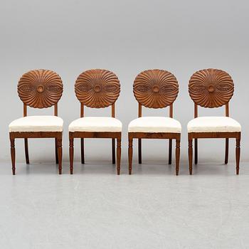A set of four 19th century chairs, probably Vienna.