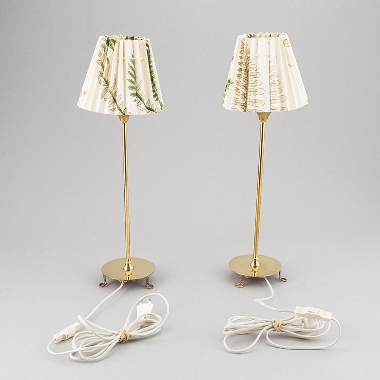 Josef Frank, a pair of model 2552 brass table lamps, Firma Svenskt Tenn, designed 1938.