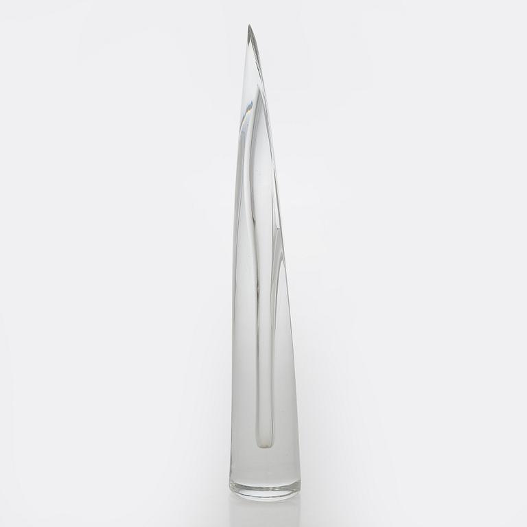 Aimo Okkolin, konstglas, , "Svärdslilja", signerad Riihimäen Lasi  Oy, Aimo Okkolin, Riihimäen Lasi Oy.