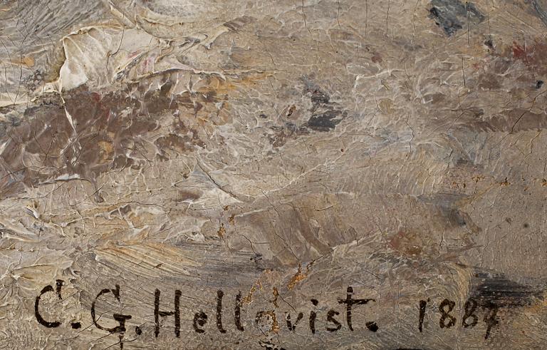 CARL GUSTAF HELLQVIST, olja på duk. Signerad och daterad 1887.