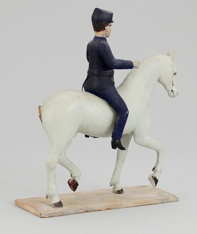 HÄST MED RYTTARE. 1900-talets första hälft.