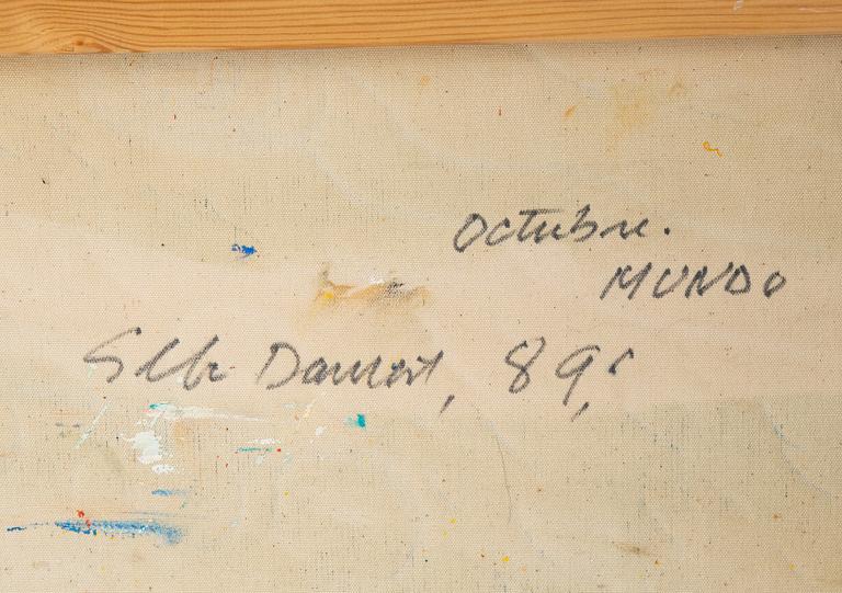 Elba Damast, oil on canvas, signed and dated -89 verso.