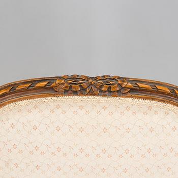 Nojatuoli, Bergère, Louis XVI -tyyli, 1900-luvun alkupuoli.