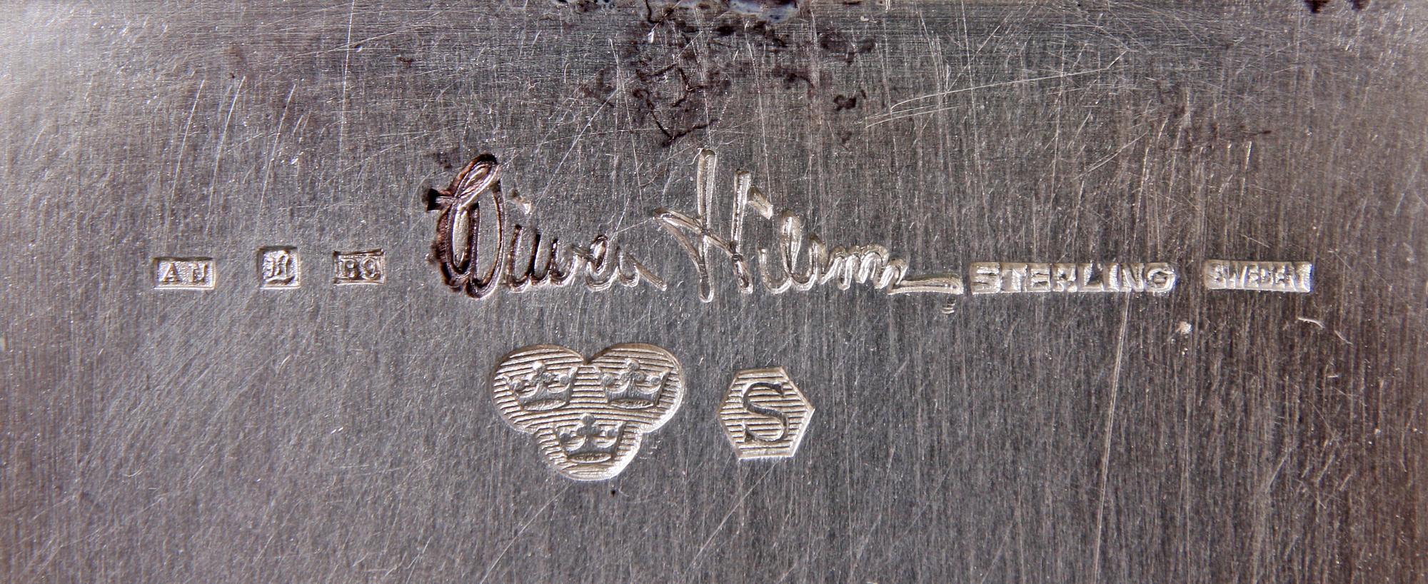 CIGARETTETUI, Sterlingsilver. Wiwen Nilsson  1952.