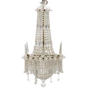 Chandelier, Oscarian, circa 1900.