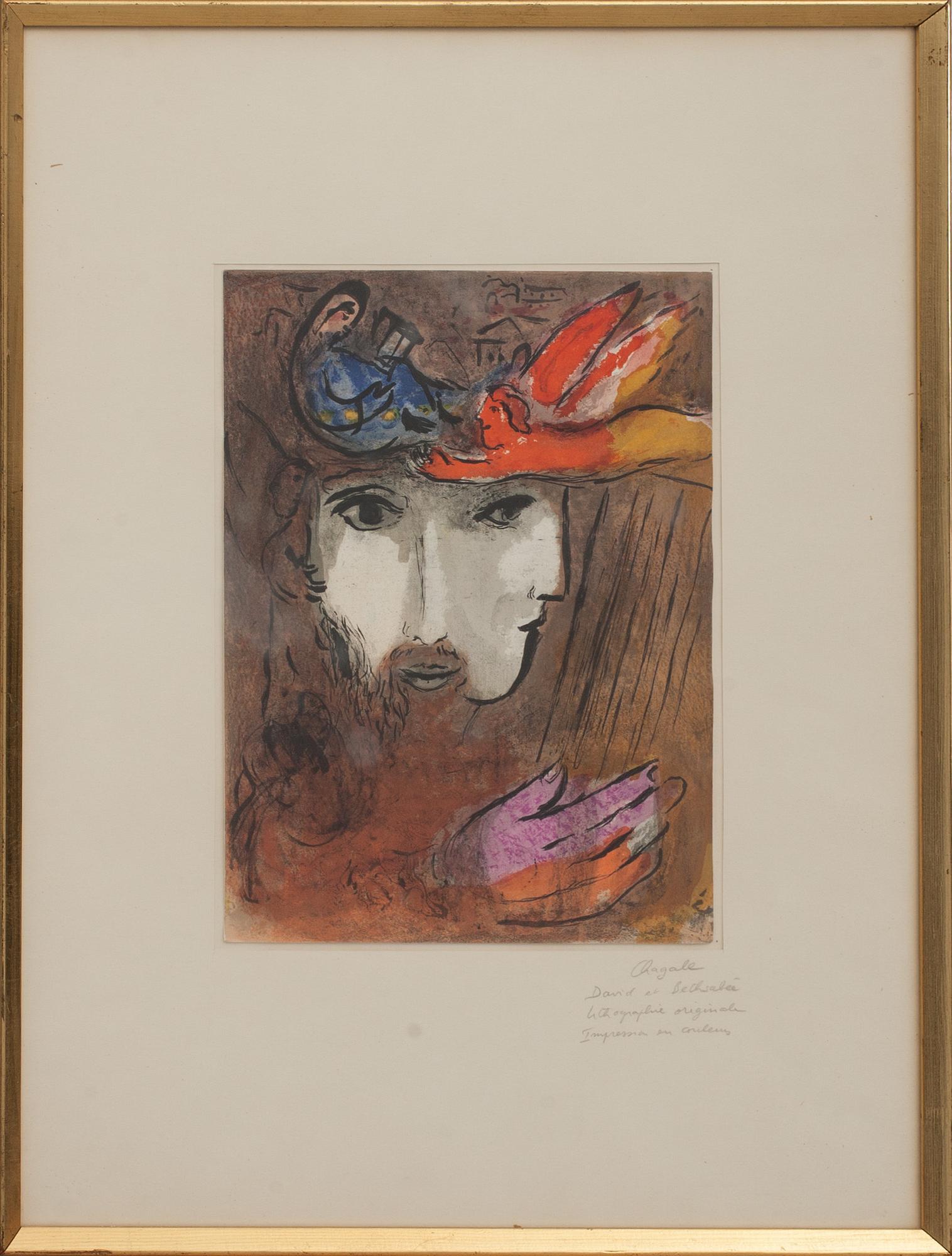 MARC CHAGALL, färglitografi.