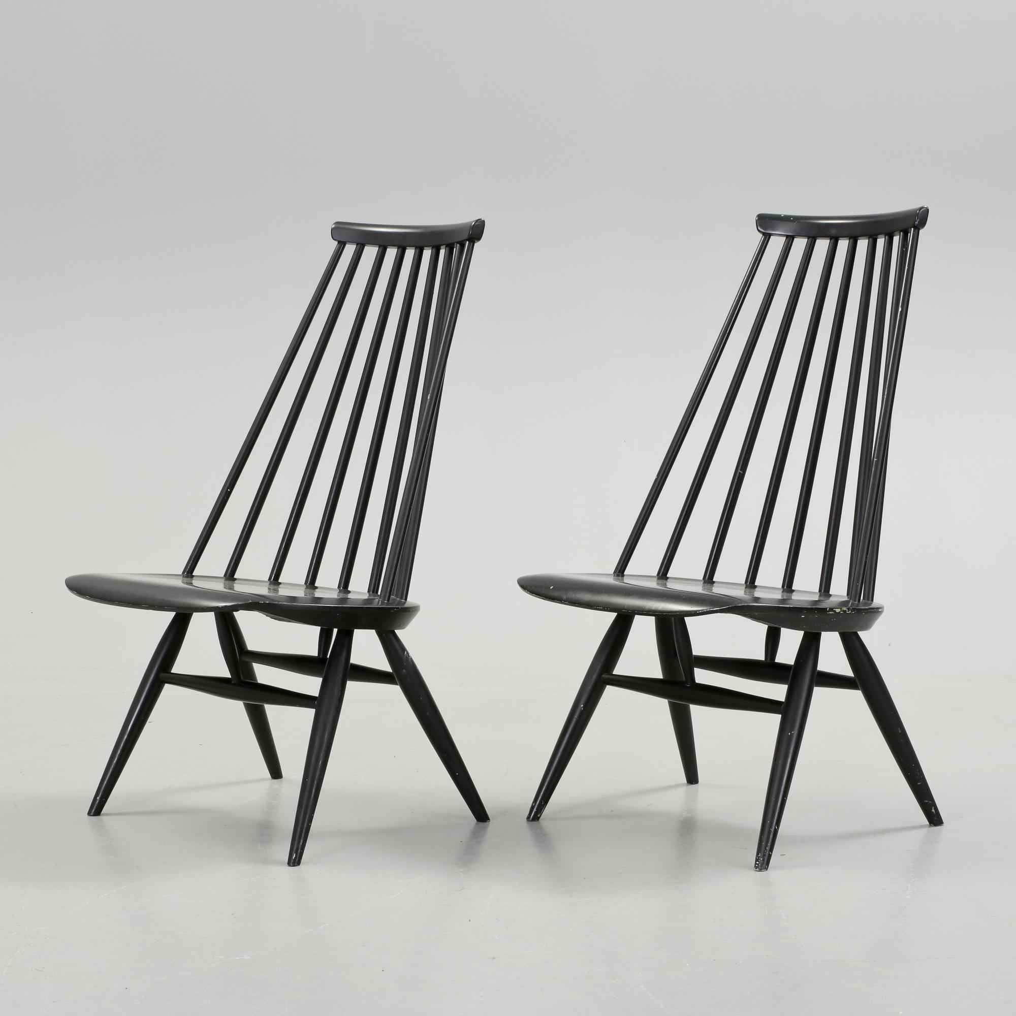 STOLAR, ett par, "Mademoiselle", Ilmari Tapiovaara, Edsbyverken, 1959 och 1960.