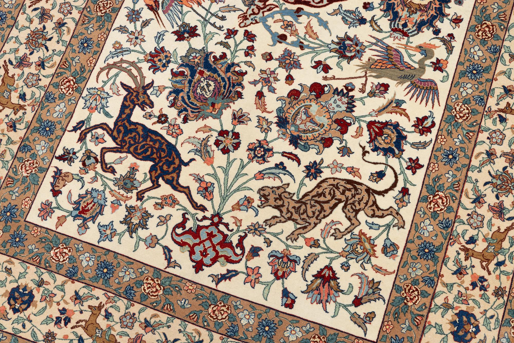 An Isfahan rug signed Seirafian (Ali Seirafian), central Persia c. 201 x 131 cm.