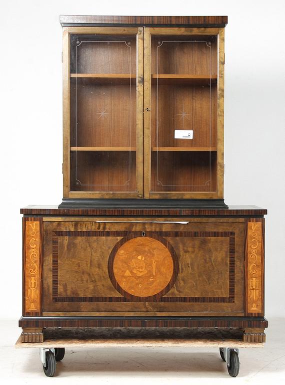 VITRINSKÅP, art deco, Georg Johansson, Göteborg, 1934, brickmärkt.