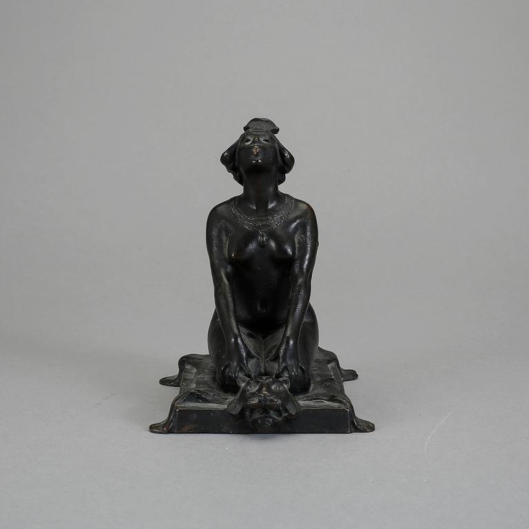 CHARLES FRIBERG, skulptur, brons, signerad och daterad 1906, gjutarmärkt A.B. E. GJ-metod, Stockholm.