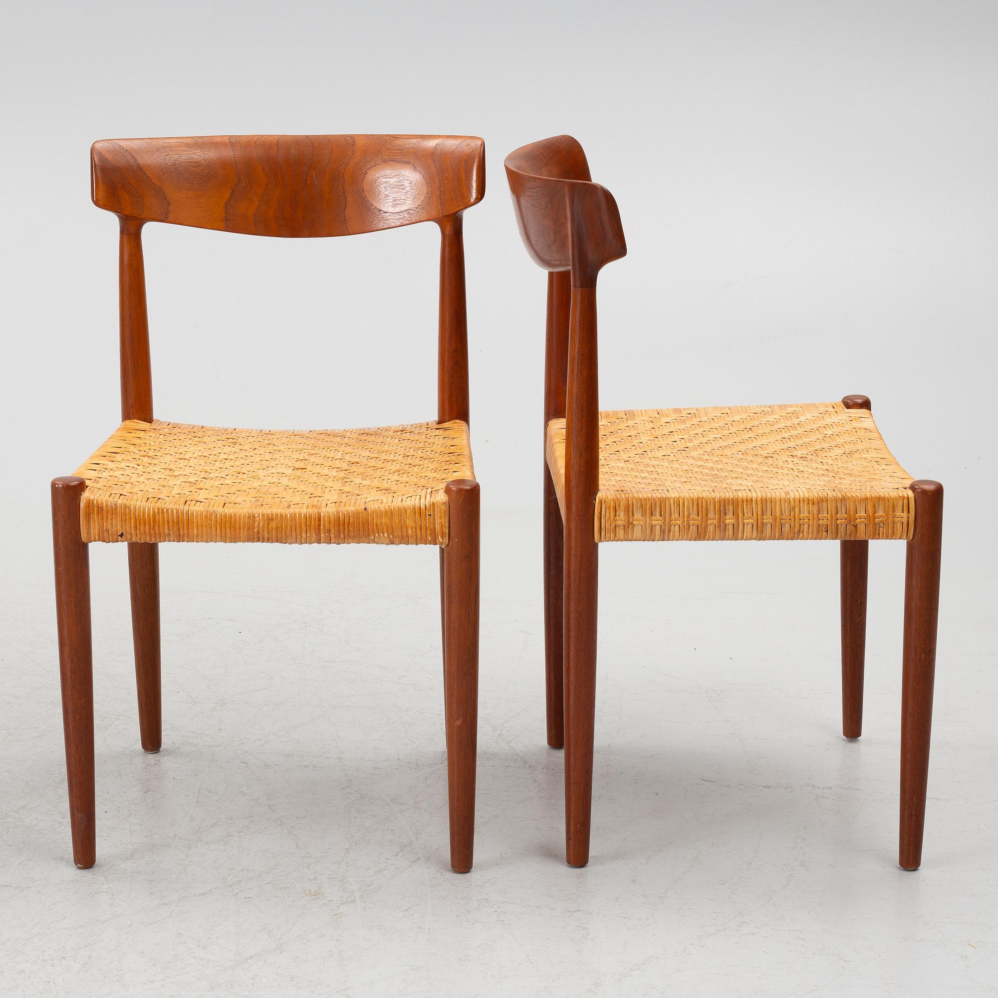 Knud Faerch, chairs, 6 pcs, Slagelse, Denmark, 1960s.