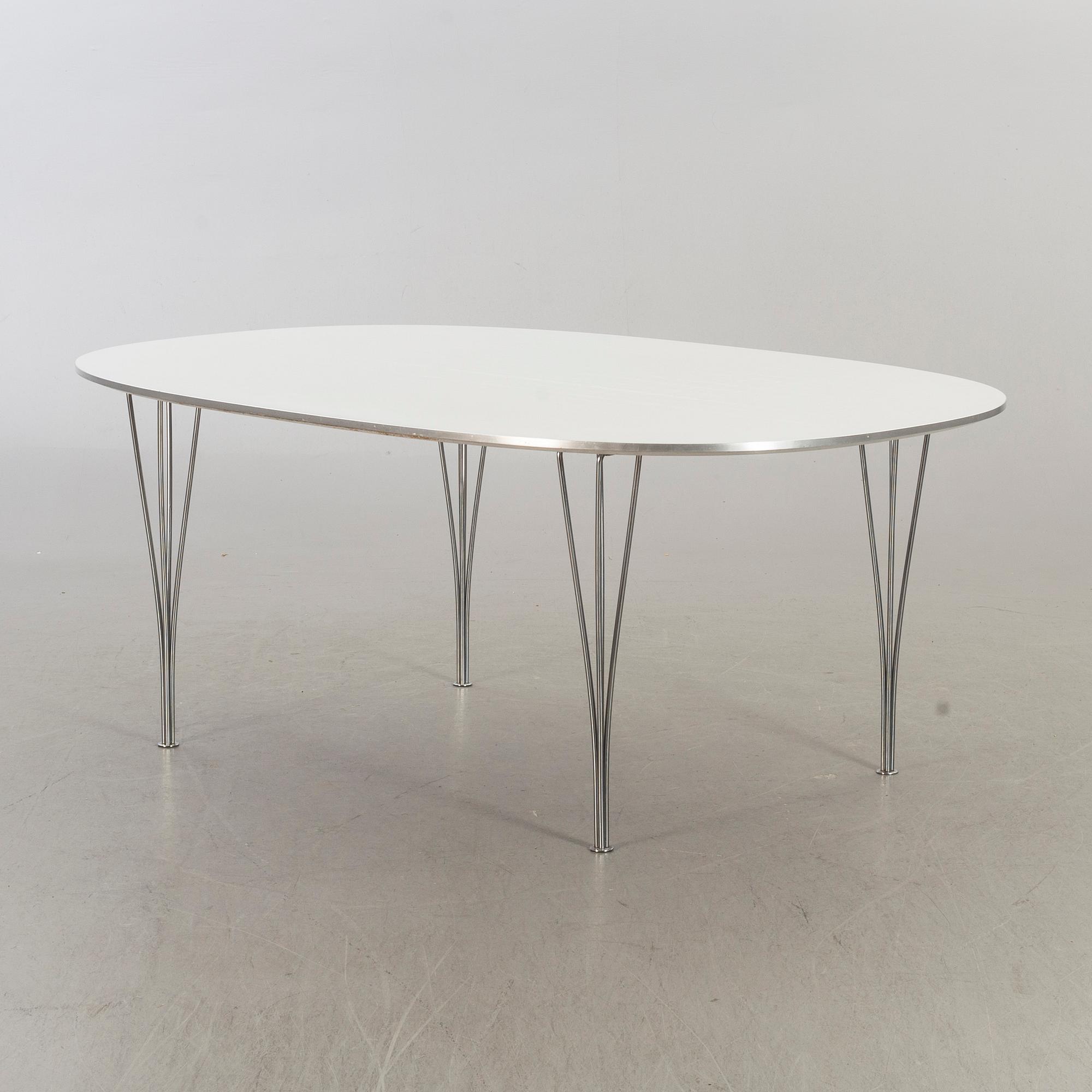 BRUNO MATHSSON / PIET HEIN, a danish "Superellips" dining table for Fritz Hansen. 1987.