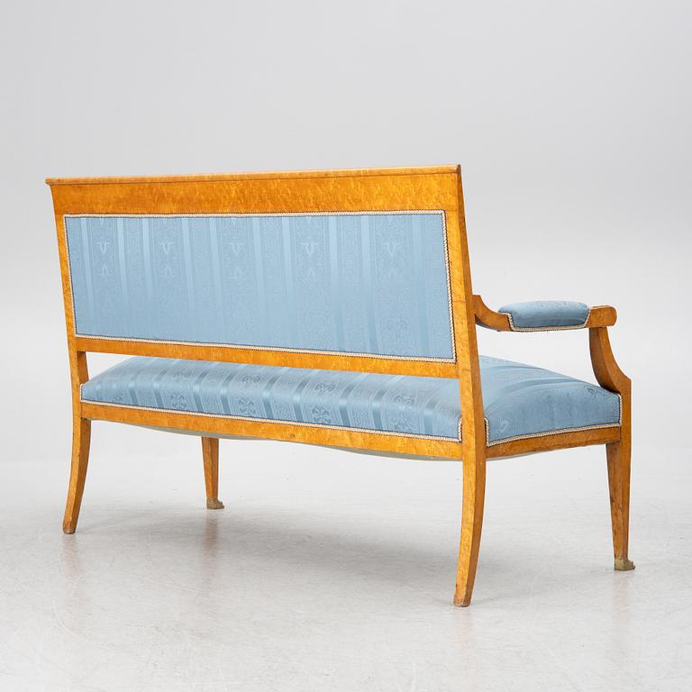 Salon group, 6 pieces, Empire style, around 1900.