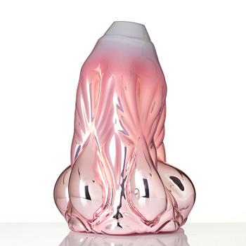Hanna Hansdotter, a "Dripping print" glass sculpture, ed. AP 1/2, The Glass Factory, Boda Glasbruk, Sweden 2018.