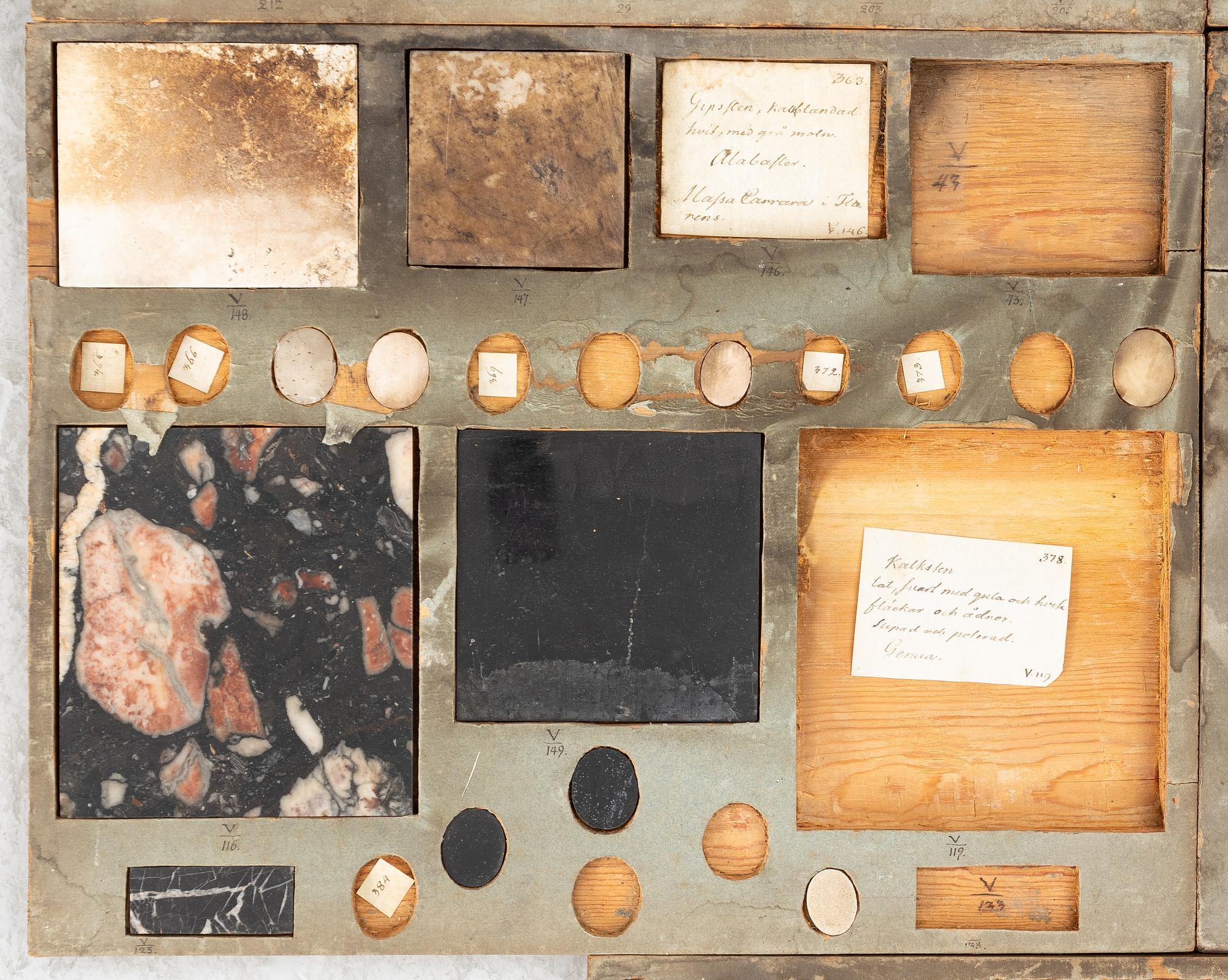 Stensamling, ca 263 delar, omkring år 1800.