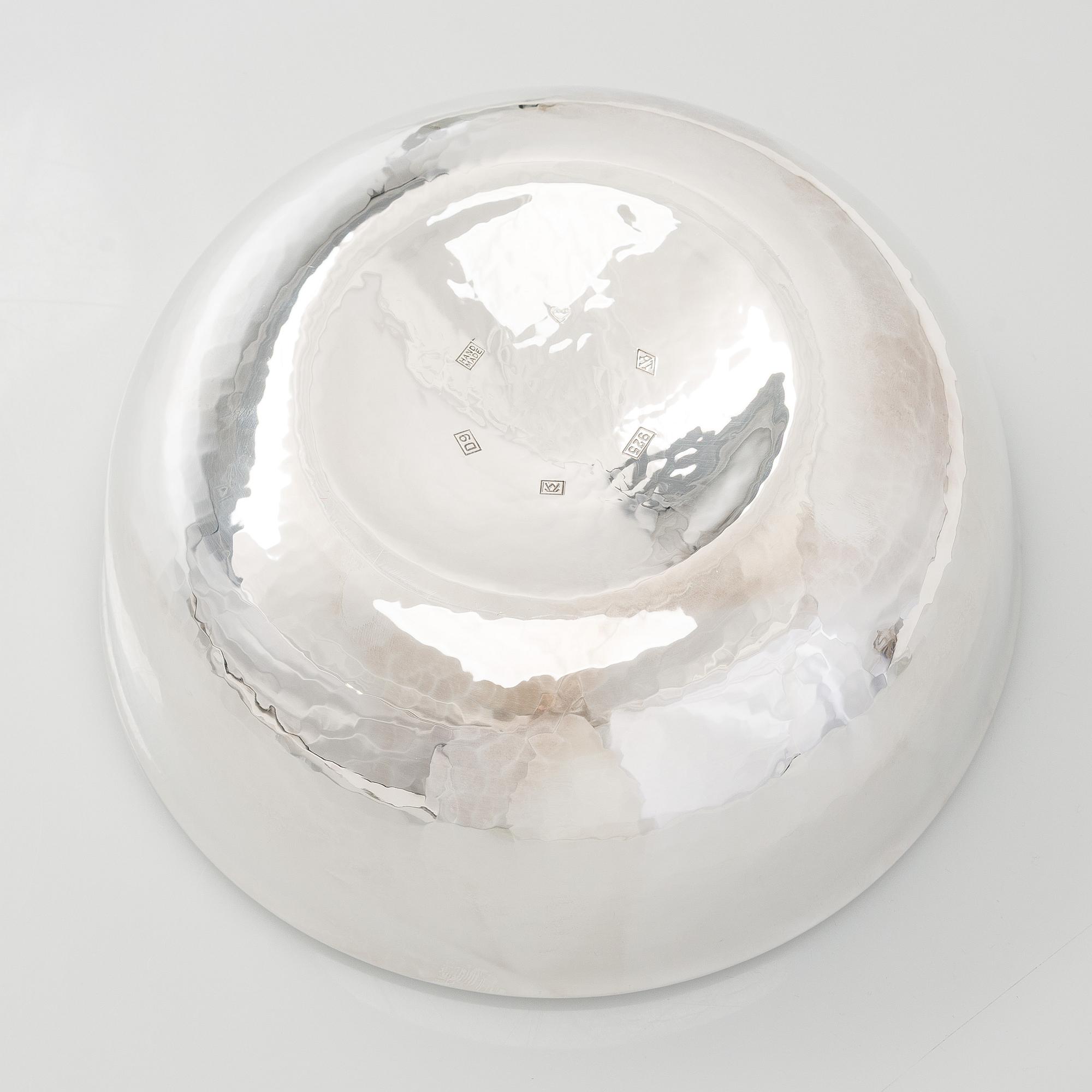 A sterling silver and enamel bowl, maker's mark of A. Tillander, Turku 2005.