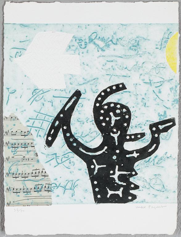 MAX PAPART, mapp med 4 st carborundumetsningar, signerade och numrerade 36/70.