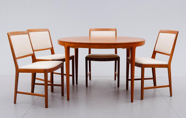 MATSALSMÖBEL, 5 delar, Bertil Fridhagen, Bodafors, 1960-/70-tal.