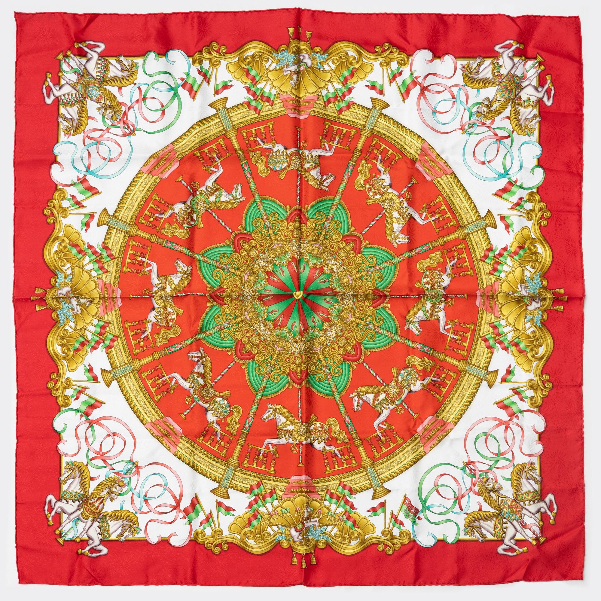 Hermès, scarf, "Luna Park".