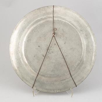 A group of six pewter dishes, different makers mark, most early 19th Century, Swedish/English.