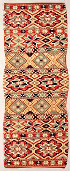 Bänkalängd Södra Skåne rölakan sent 1800-tal, ca 208x59 cm.