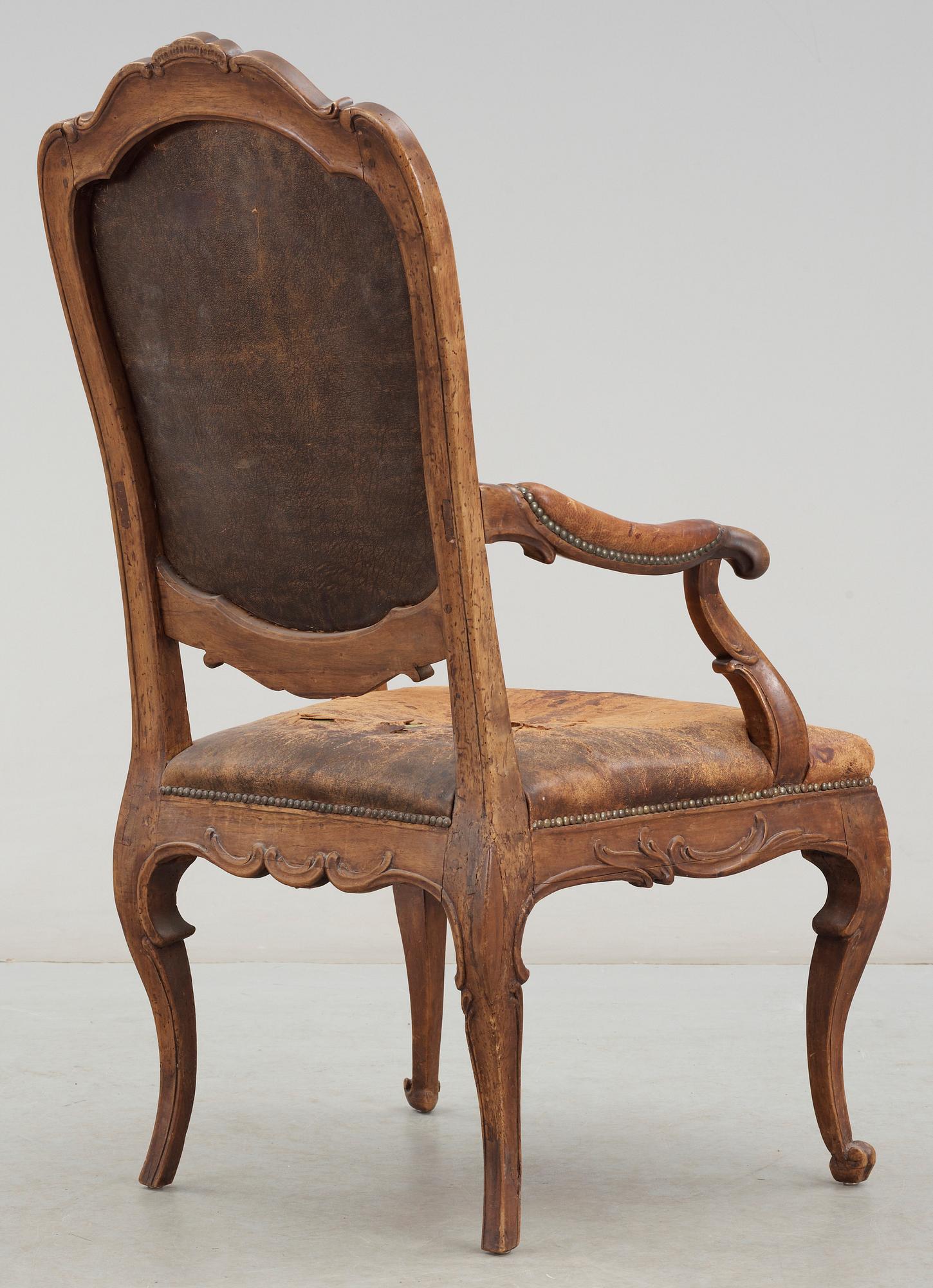 KARMSTOL, senbarock, 1700-talets första hälft/mitt.