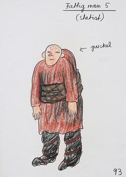 MARIE LOUISE DE GEER-BERGENSTRÅHLE, 12 st,  blandteknik, ej signerade, 1970-tal.