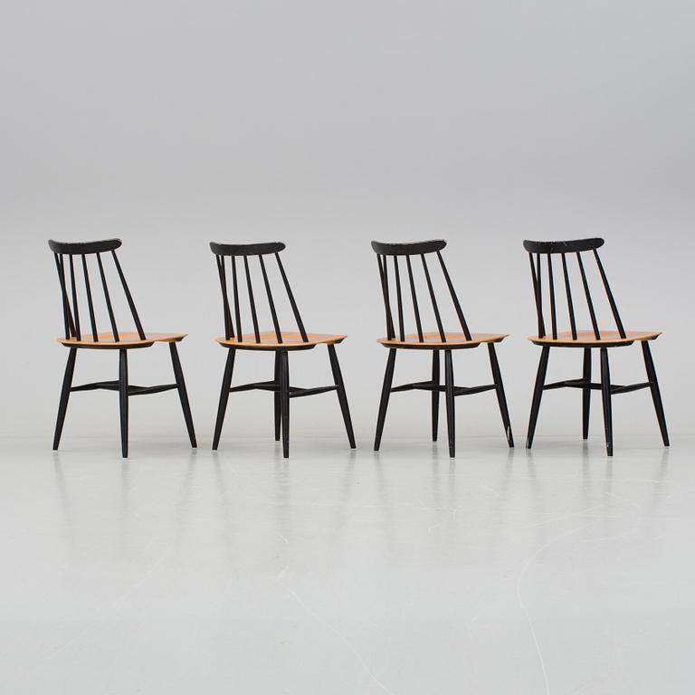 STOLAR, 4 st, "Fanett", Ilmari Tapiovaara, Edsbyverken, formgiven 1958.
