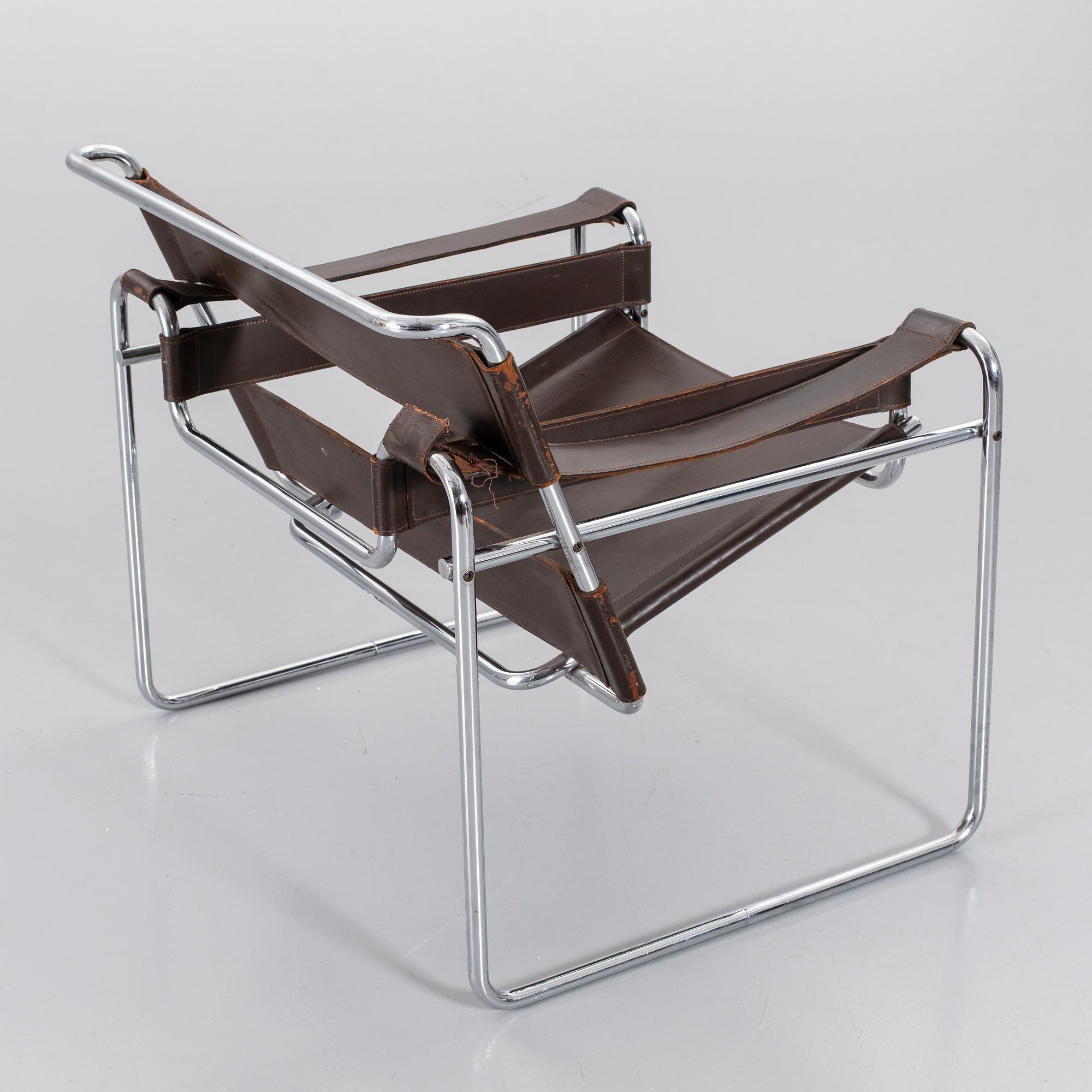 MARCEL BREUER, a "Wassily chair (Model B3 chair)" later part of the 20th century.