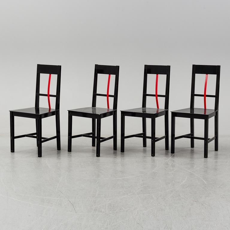 BJÖRN ALGE, four 'Frame' chairs, 1980's.